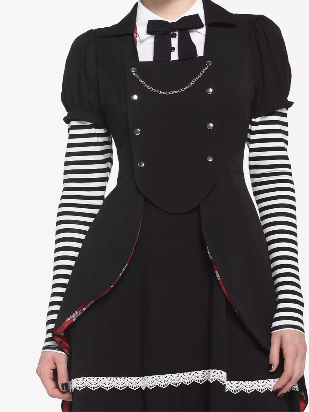 Hot Topic Black Gothic vest with tail coat
